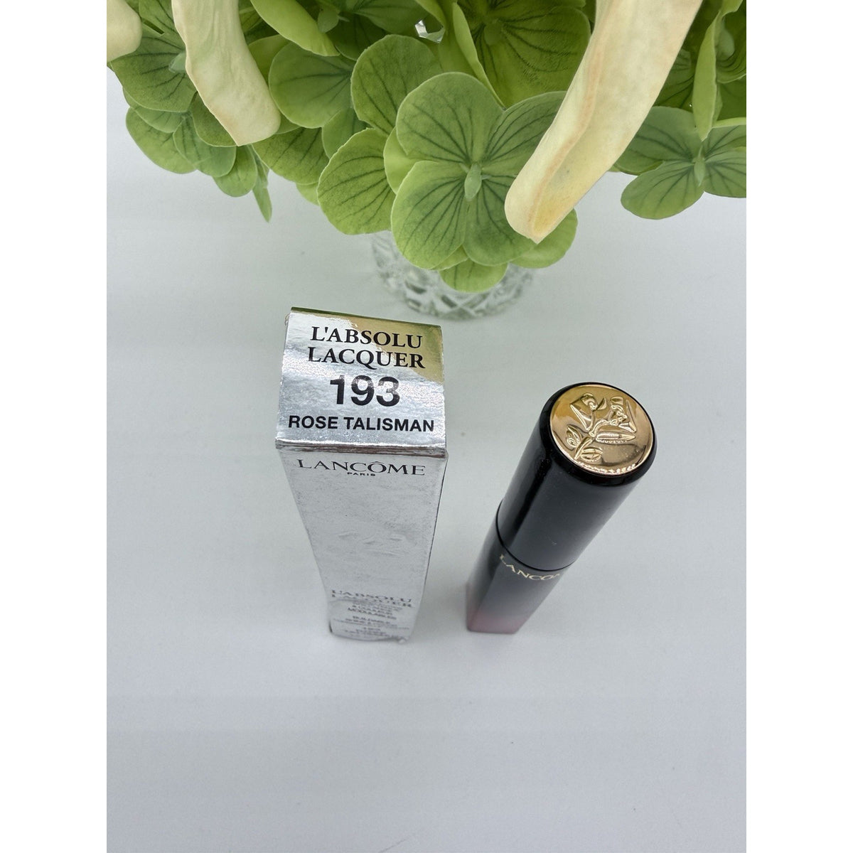 Lancome L'absolu Lacquer Shine & Color Longwear Lip Color 193 Rose Talisman 8ml