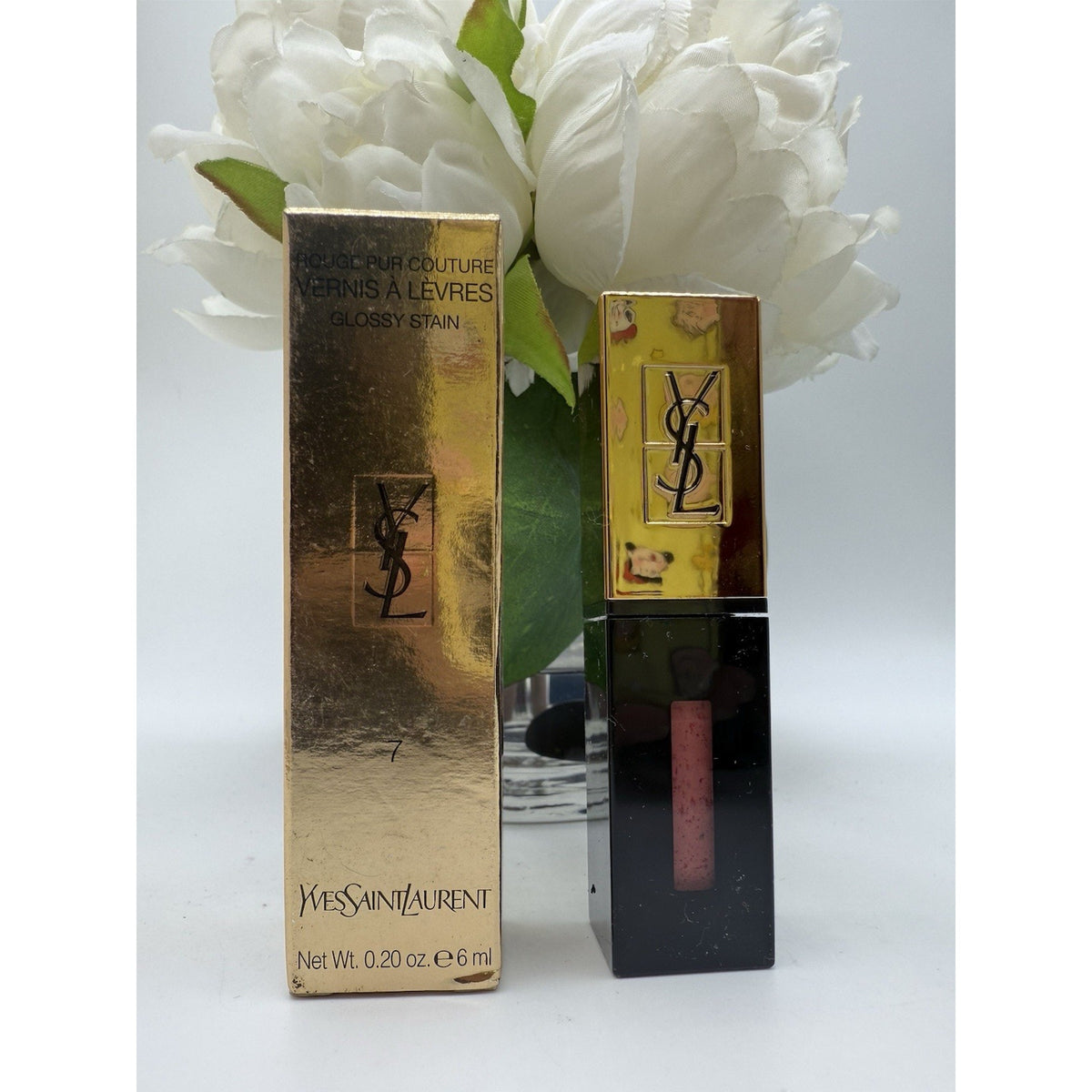 Yves Saint Laurent Rouge pur Couture Glossy Stain 7 Coral Aquarelle 6 ml / 0.2oz