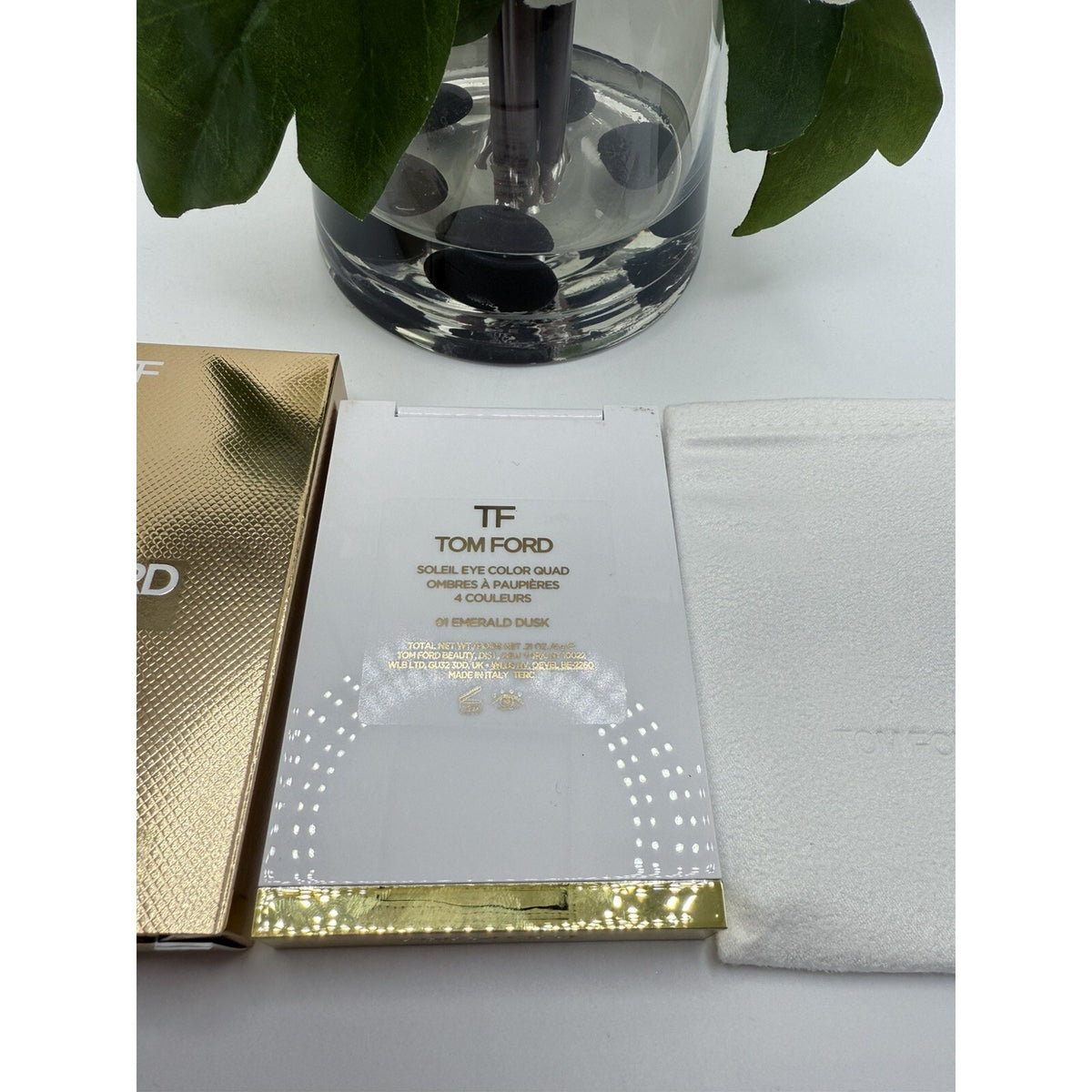 Tom Ford Soleil Eye Color Quad 01 Emerald Dusk Eye Shadows Full Sz .21oz/6g NEW