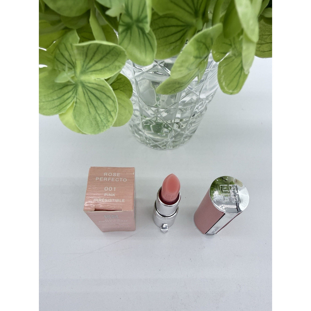 Givenchy Rose Perfecto Beautifying Lip Balm 001 Pink Irresistible Travel Sz 1.5g