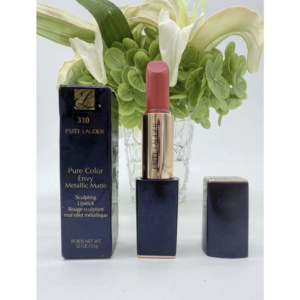 Estee Lauder Lipstick 310 Hot Core Metallic Matte 3.5g New Unused