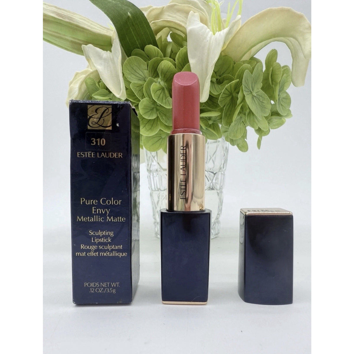 Estee Lauder Lipstick 310 Hot Core Metallic Matte 3.5g New Unused