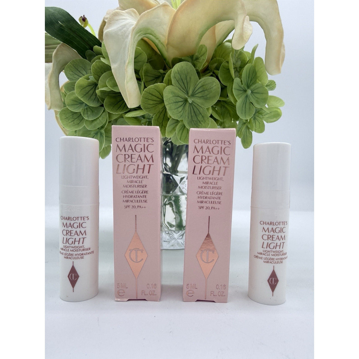 2 CHARLOTTE TILBURY Magic Cream LIGHT SPF20 Light Weight Moisturizer 5ml Each