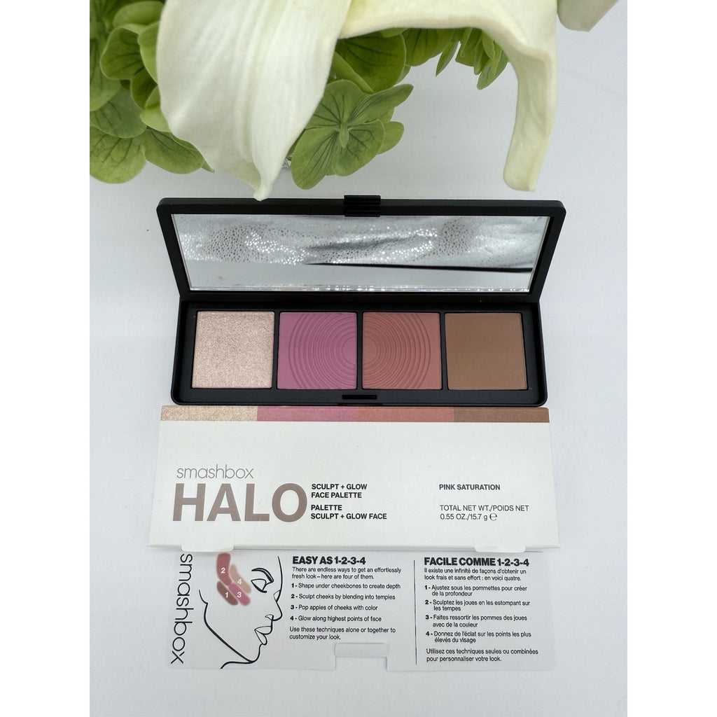 Smashbox Halo Sculpt Glow Palette Contour Blush Highlighter - Pink Saturation