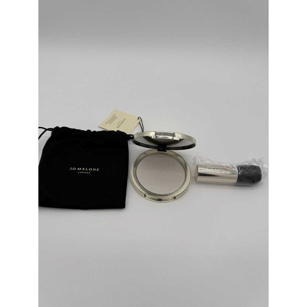Jo Malone English Pear & Freesia Scented Body Powder Compact & Brush Set, NEW