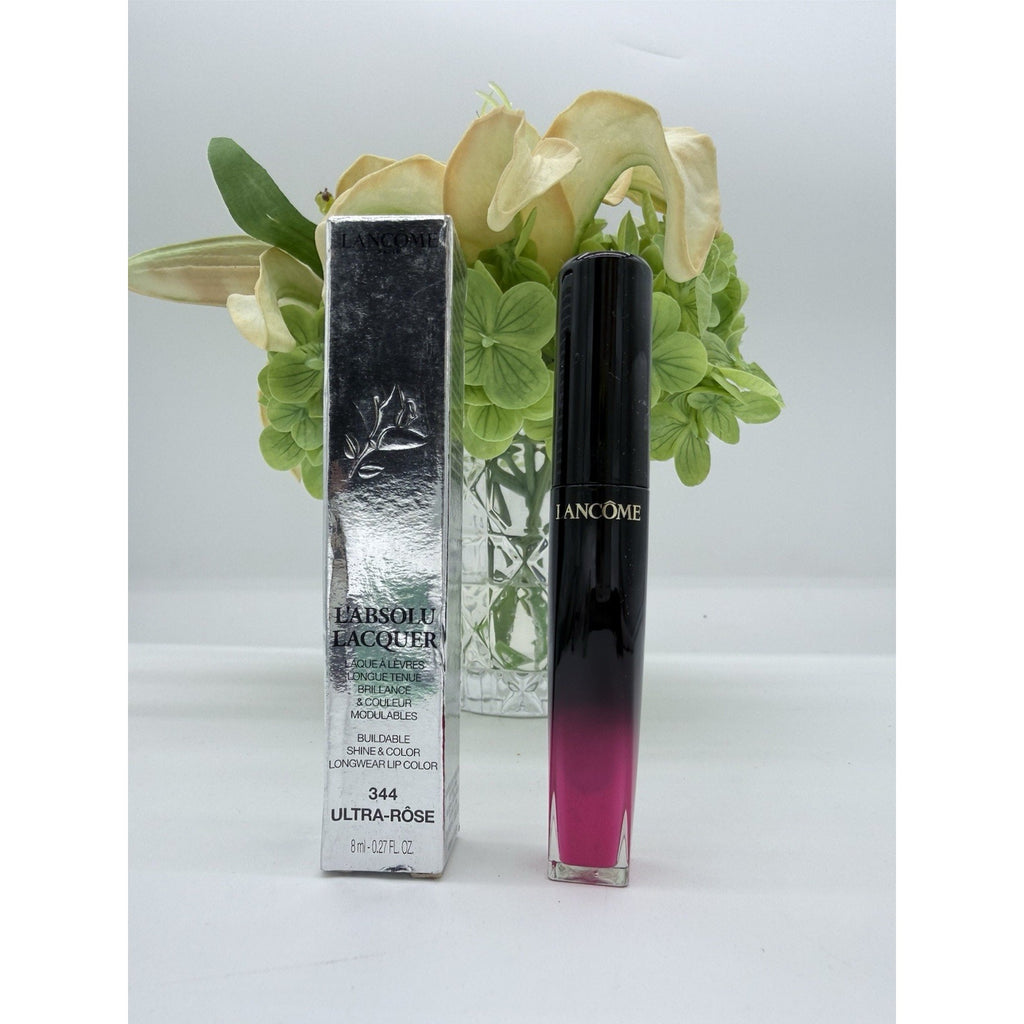 LANCOME L’ABSOLU LACQUER Shine & Color Longwear Lip Color 344 ULTRA ROSE 8ml