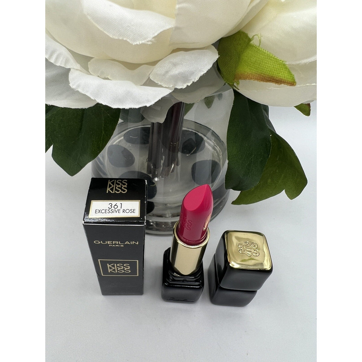 GUERLAIN KISS KISS CREAMY SHAPING LIP COLOUR 361 EXCESSIVE ROSE 3.5 G/0.12 OZ