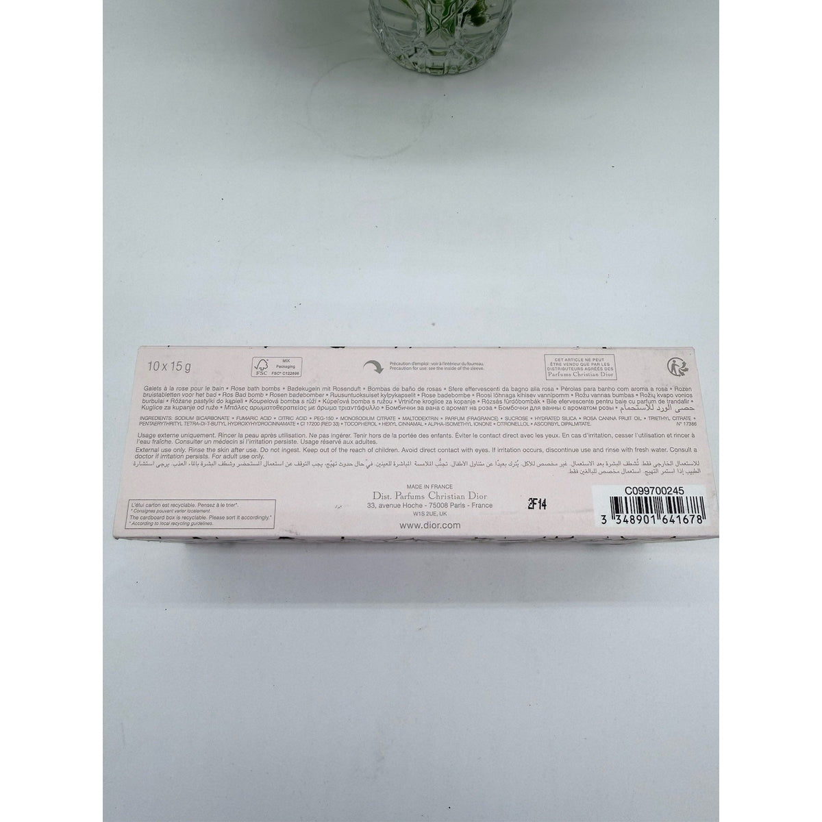 DIOR Miss Dior Body Rose Bath Bombs Tablets 0.52 oz/15g x 10 In the Box New