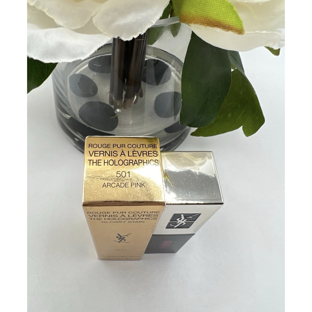 YSL Yves Saint Laurent Exclusive Glossy Stain Holographics Arcade Pink 501