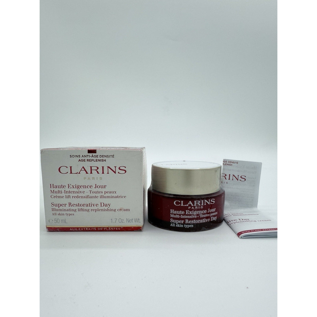 CLARINS Super Restorative Day Cream 50ml / 1.7oz Sealed Jar Damage Box