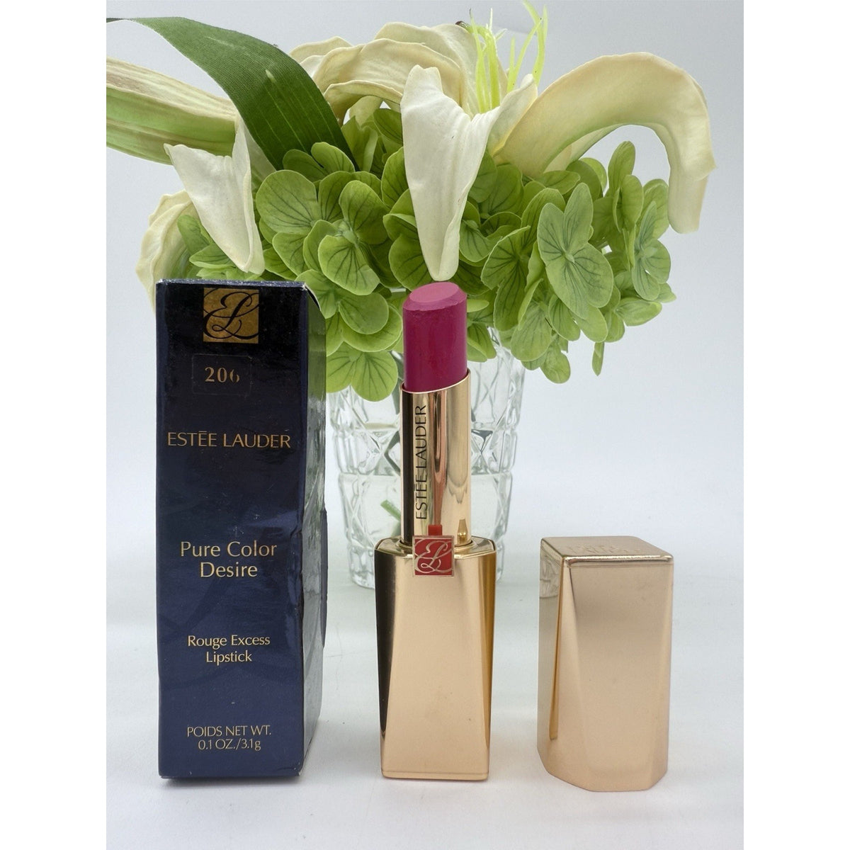 ESTEE LAUDER Pure Color Desire Rouge Excess Lipstick 206 Overdo Full Size 0.1oz