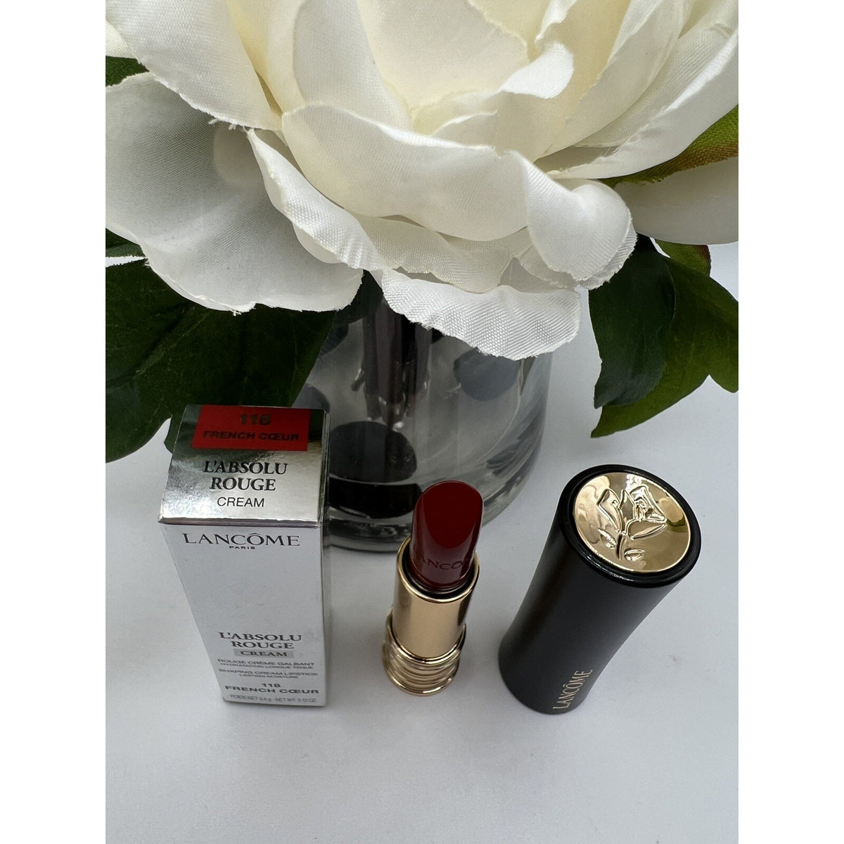 Lancome L'Absolu Rouge Cream Shaping Lipstick - 118 French Coeur Full Size
