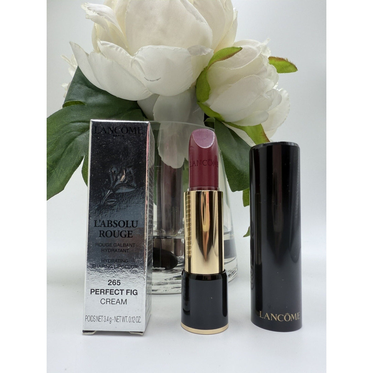 Lancome L'Absolu Rouge Lipstick 265 PERFECT FIG Cream 3.4g New In Box
