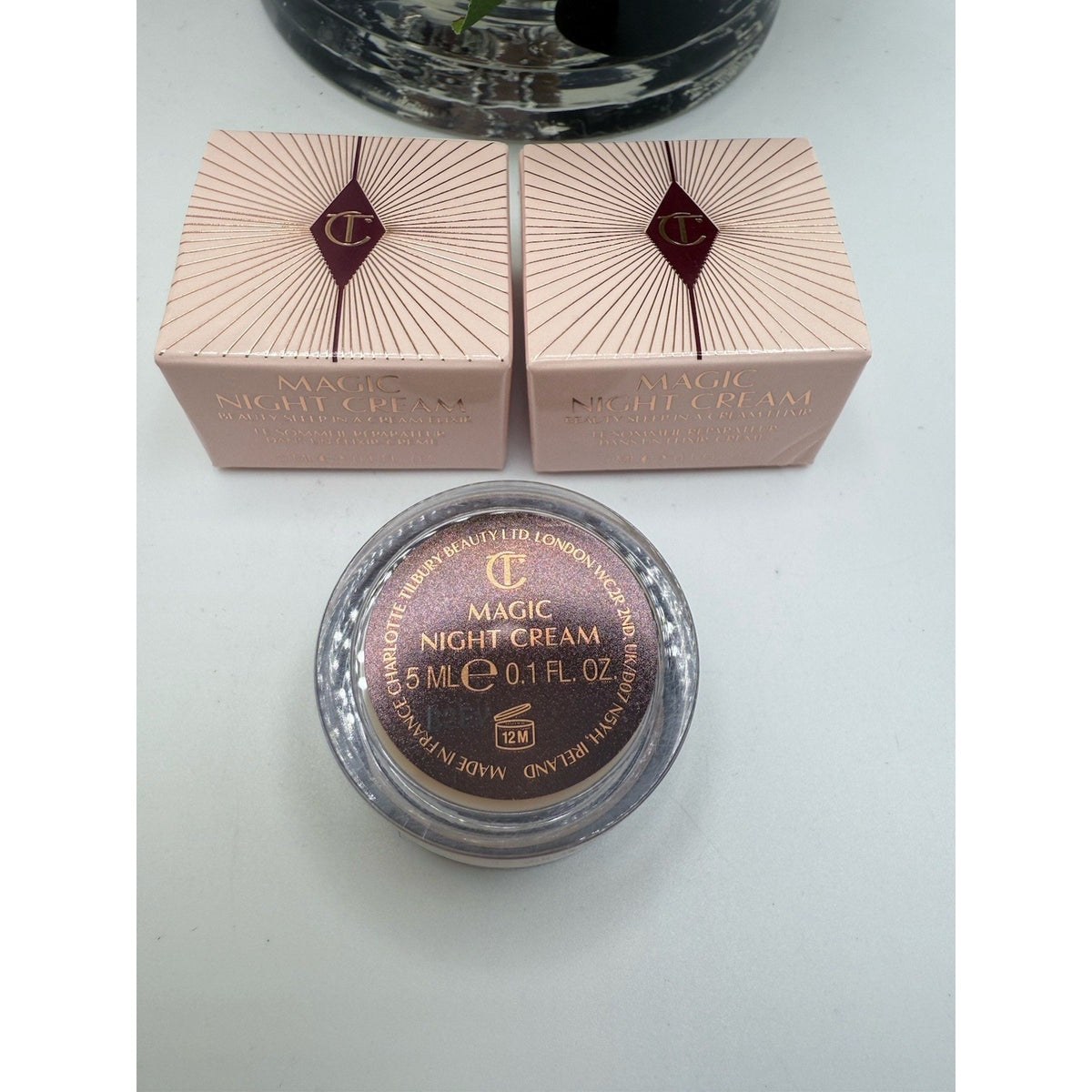 2 Charlotte Tilbury Magic Night Cream Moisturizer 5ml / 0.1 oz Each