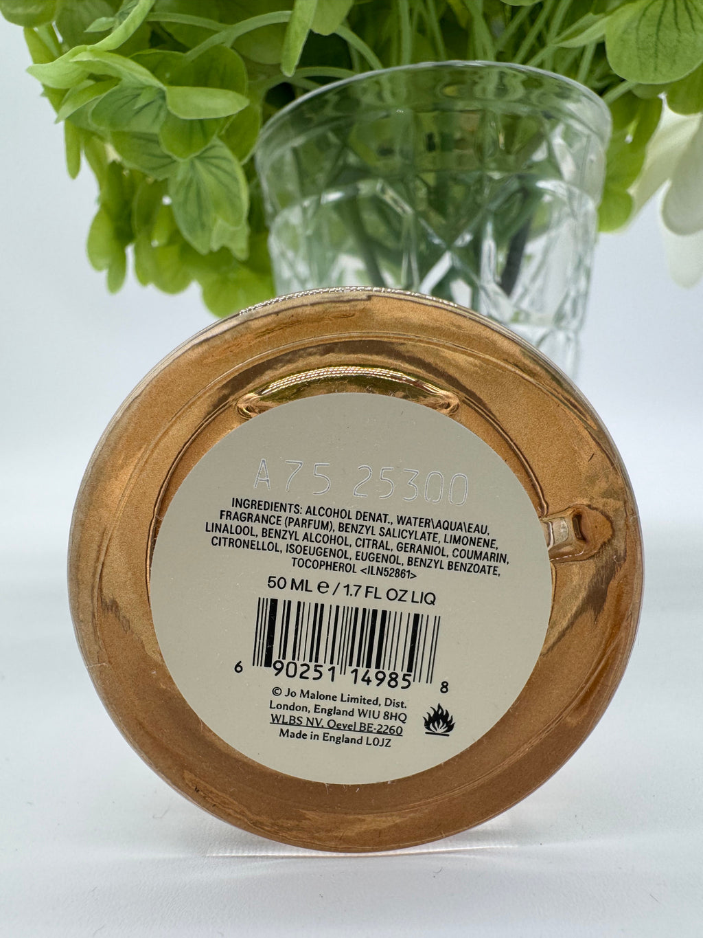 Jo Malone Beach Blossom Cologne 50 mL bottom label