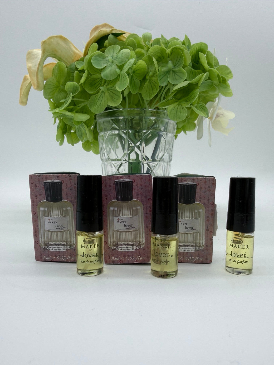 The Maker Lover Eau de Parfum, three 2ml vials with boxes